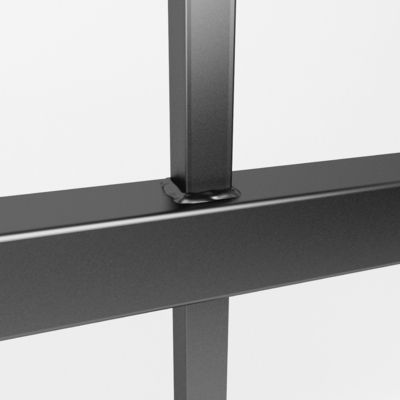 5.8-6.0M Lunghezza Modern Black Metal Staircase Aluminum Railing per il sistema di balcone decorativo
