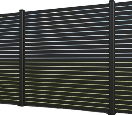 Recinzione per la privacy in giardino esterno con pannelli e disegno a lastra orizzontali in alluminio di grado 6063