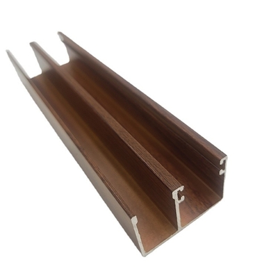 6063 T5 Rivestimento in polvere Anodizzante Profili in alluminio a colori di legno per finestre e porte Certificato ISO