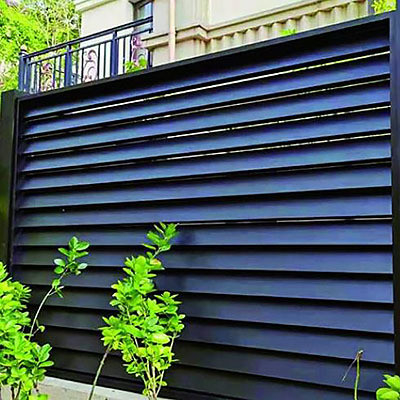 Servizio di taglio Porta di alluminio anodizzata moderna per progettazione di recinzioni metalliche sofisticate