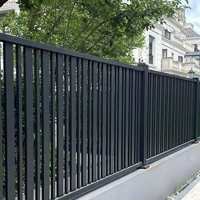 Privacy pannelli di recinzione in metallo di alluminio in polvere nera rivestiti per recinzioni orizzontali
