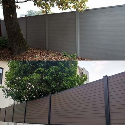 Giardino all'aperto Privacy di alluminio e pannello WPC recinzione muro porta porta con spessore di 0,30 mm