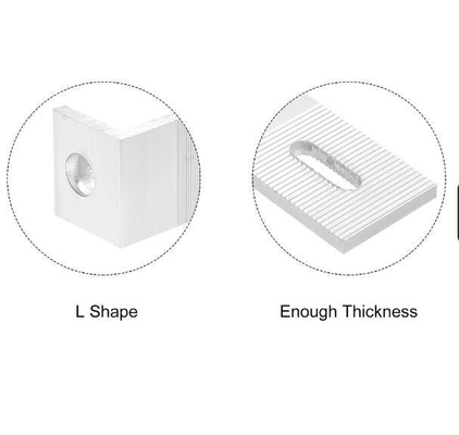 6005 L-Feet Solar Mounting Bracket con tolleranza di ±1% Shengxin Aluminum Alloy