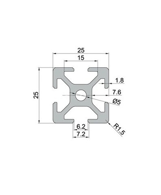 Profili T-slot anodizzanti d'argento personalizzabili V-slot 4040 4080 con temperatura T3-T8
