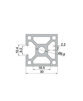 Profili di lega di alluminio 6063-T5 Profili di argento anodizzato 4040 4080 V Profili di estrussione a fessura