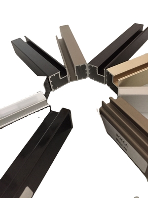 Profilo di alluminio a colori personalizzati per porte e finestre per armadietti di mobili nello standard GB