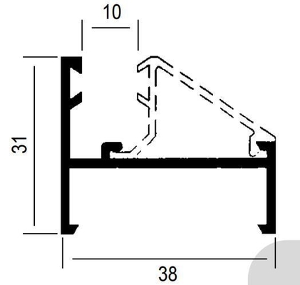Colombia Serie 7038 5020 3831 744 8025 Shengxin 6063 T5 Profili di estrusione in alluminio per porte