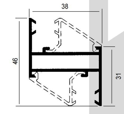 Colombia Serie 7038 5020 3831 744 8025 Shengxin 6063 T5 Profili di estrusione in alluminio per porte