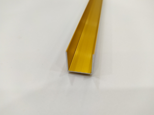 Spessore personalizzato Striscia di profilo in alluminio dorato con profilo in alluminio U Channel
