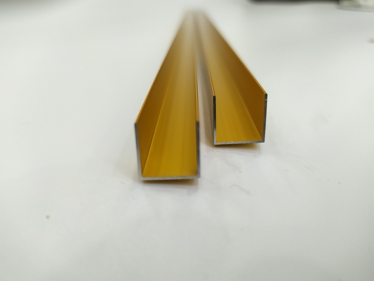 Profili di alluminio anodizzati in oro con spessore personalizzato