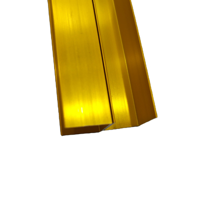 Profili di alluminio personalizzati Profili di canale di alluminio anodizzante in oro con T5 Temper