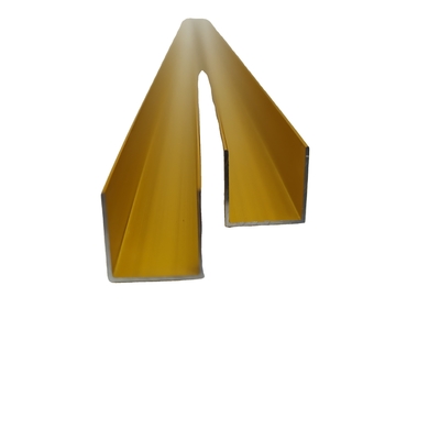 Profili di alluminio personalizzati Profili di canale di alluminio anodizzante in oro con T5 Temper