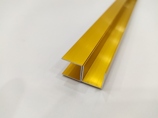 Profili di alluminio personalizzati Profili di canale di alluminio anodizzante in oro con T5 Temper