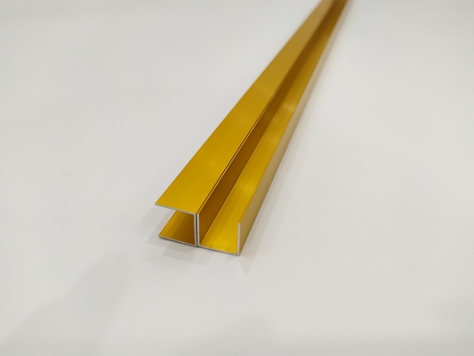 Profili di alluminio personalizzati Profili di canale di alluminio anodizzante in oro con T5 Temper