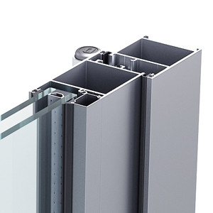 Profilo di estrusioni di alluminio grigio T3-T8 per porta scorrevole a doppio vetro di SHENGXIN TOP