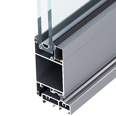 Profilo di estrusioni di alluminio grigio T3-T8 per porta scorrevole a doppio vetro di SHENGXIN TOP