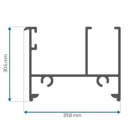 Messico Finitura di vetri e porte Profili di estrusione in alluminio Anodizzazione di polvere di rivestimento