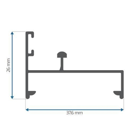 Messico Finitura di vetri e porte Profili di estrusione in alluminio Anodizzazione di polvere di rivestimento
