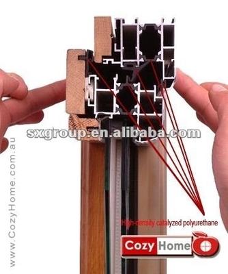 T3-T8 Temper Thermal Break Profilo di alluminio Porta pivotante e cornice di finestre di Shengxin