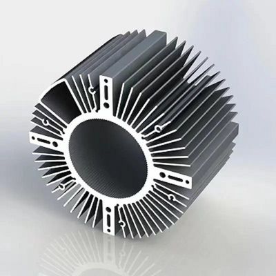 Profili di alluminio estrusi per dissipatori di calore anodizzati personalizzati