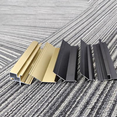 Profili in alluminio decorativo per appartamenti moderni Oro e nero Spessore 0,8 mm-2,0 mm