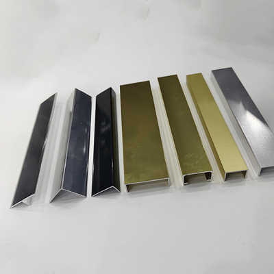 Profili in alluminio decorativo per appartamenti moderni Oro e nero Spessore 0,8 mm-2,0 mm