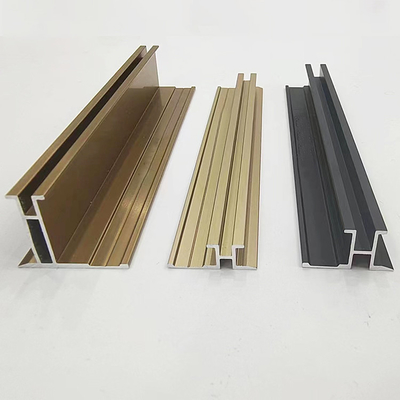 Profili in alluminio decorativo per appartamenti moderni Oro e nero Spessore 0,8 mm-2,0 mm