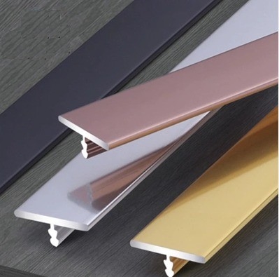 Standard GB5237-2008 Alumini T Profile Tile Trim For Wall Floor T Shape Tile Trims