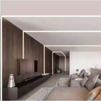 Profili di alluminio a LED piatti per intonaco o soffitto intagliato in spessore personalizzato