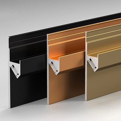 6063 T5 Striscia di transizione in alluminio personalizzata per pannelli di parete