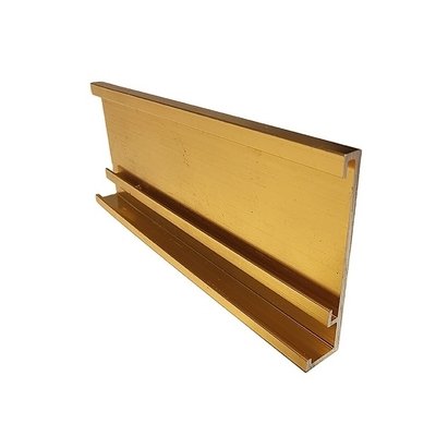 Canali U in alluminio dorato lucidato per profili di fabbricazione di cornici in alluminio 6063-T5