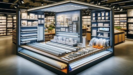 Profilo di alluminio personalizzato da 1m 2m 3m per strisce di illuminazione a LED in reticolazione Serie Grado 6000