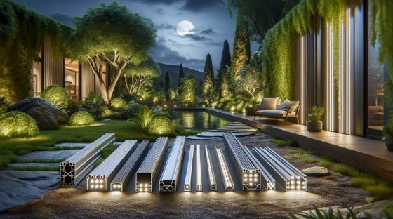 Profilo di alluminio personalizzato da 1m 2m 3m per strisce di illuminazione a LED in reticolazione Serie Grado 6000
