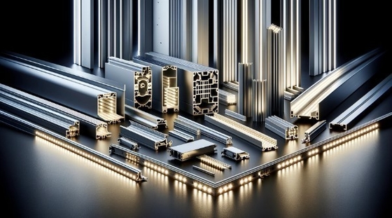Profilo di alluminio personalizzato da 1m 2m 3m per strisce di illuminazione a LED in reticolazione Serie Grado 6000
