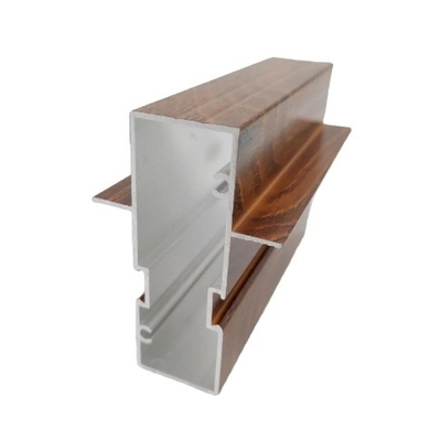 Profili in alluminio per porte in vetro a graina di legno in dimensioni e disegni personalizzati