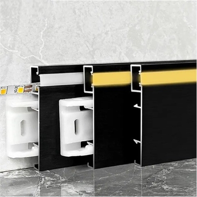 Profili di abito in alluminio nero per appartamenti moderni con luci a led Standard GB5237-2008