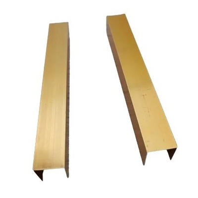 6063/6061/6005/6060 T5/T6 Profili in alluminio anodizzato dorato per la decorazione del bagno