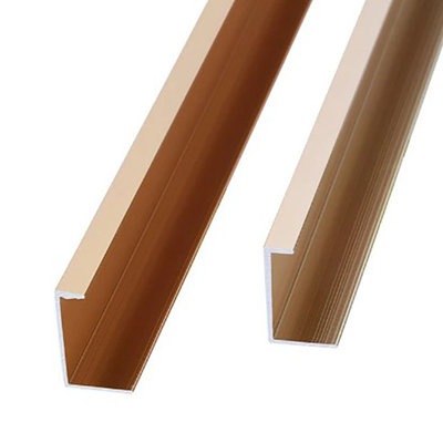6063/6061/6005/6060 T5/T6 Profili in alluminio anodizzato dorato per la decorazione del bagno