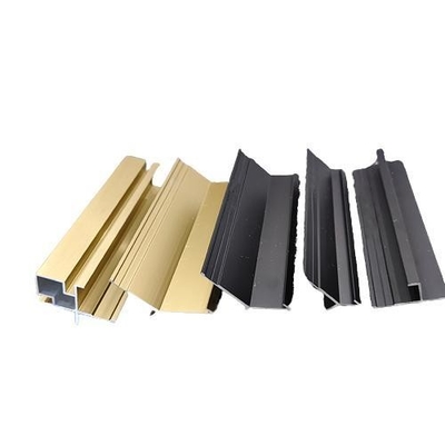 Colori personalizzati Profilo in alluminio dorato per la decorazione in telaio in alluminio 6063-T5