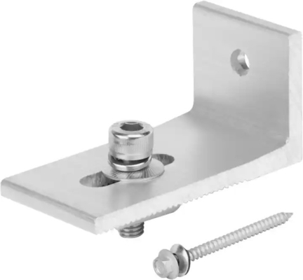 Brackets di montaggio di pannelli solari in alluminio a forma di L 80x40x40 mm per applicazioni all'aperto
