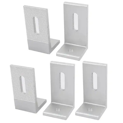 Brackets di montaggio di pannelli solari in alluminio a forma di L 80x40x40 mm per applicazioni all'aperto