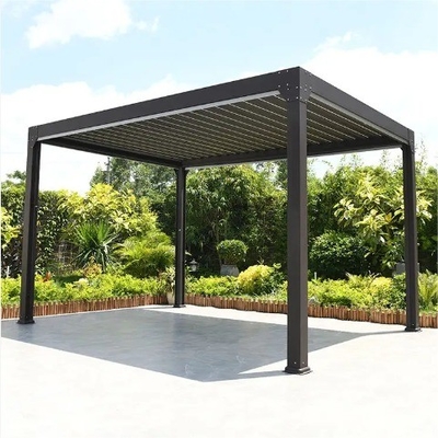 Tetti a prova d'acqua Louvre Gazebo esterno Pergola in alluminio con design moderno