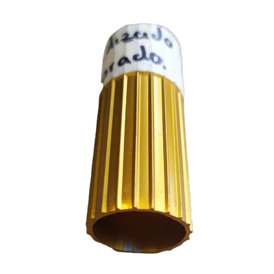 Profilo di tubo di alluminio anodizzante d'oro per lunghezza da 5,8 a 6,0 mm