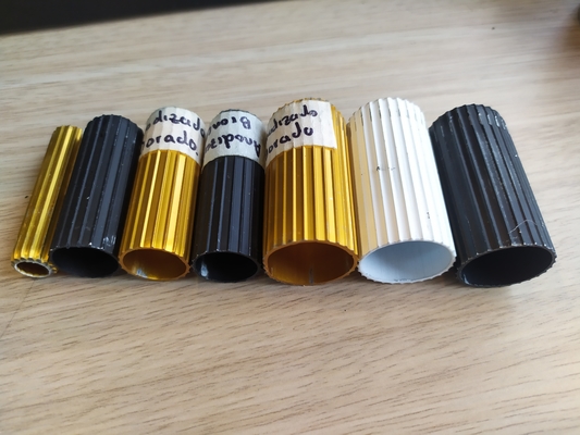 Profilo di tubo di alluminio anodizzante d'oro per lunghezza da 5,8 a 6,0 mm