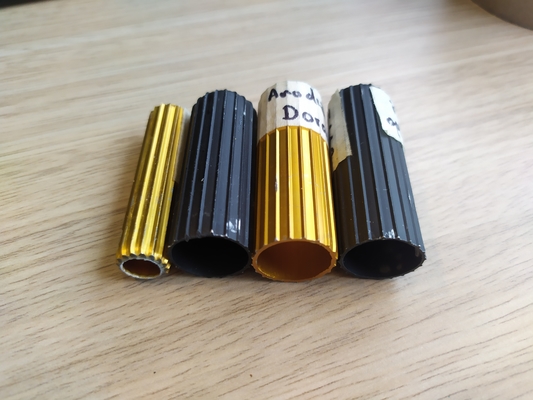 Profilo di tubo di alluminio anodizzante d'oro per lunghezza da 5,8 a 6,0 mm