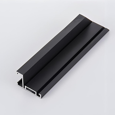 Custom Matt Nero Profilo di alluminio anodizzato per porte di vetro gabinetto da cucina 6000 Serie Grado