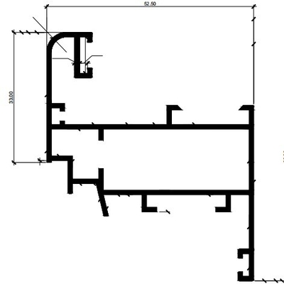 6063 6061 Profili in lega di alluminio per vetrine per finestre e porte in Guatemala