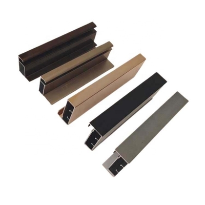 Leggio 6063 T5 Anodizzato Polvere Rivestimento Legno Grano spazzolato Profili in oro di alluminio per armadi da cucina