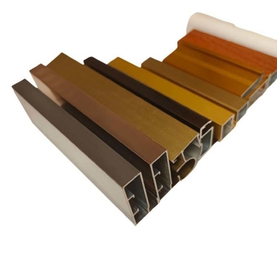 Leggio 6063 T5 Anodizzato Polvere Rivestimento Legno Grano spazzolato Profili in oro di alluminio per armadi da cucina