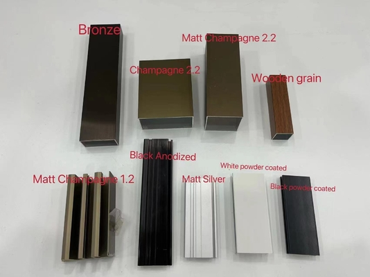 Anhui Shengxin Wooden Grain Bolivia Profilo di finestra e porta in alluminio con anodizzazione personalizzata